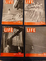 4 Life Magazines, Tennis Vassar, Ford Brothers, Skier, Met Ballet