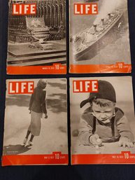 4 Life Magazines, MIGS, Jean Harlow, Queen Mary, Throne Westminster