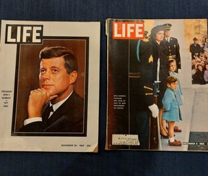 2 Life Magazines, JFK, Kennedy