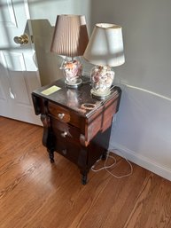 Side Table And 2 Lamps