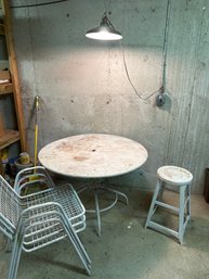 Metal Table Stool Chairs Light