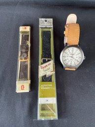 Timex Watch, Leather Watchbands