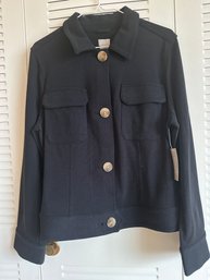 Womans Chicos Cropped Patch Pocket Jacket NWT Size 2