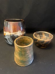 3 Handmade Ceramic Vessels