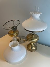 Pair Of  Brass Lamps