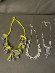 3 Costume Necklaces