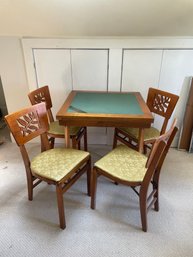 Stakmore  MCM 1950s Folding Table & 4 Chairs