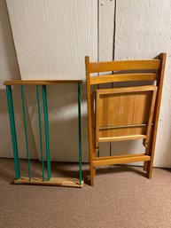Wood Folding Chair And Drying Rack