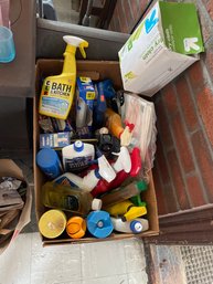 Box Of Cleaning Products & More