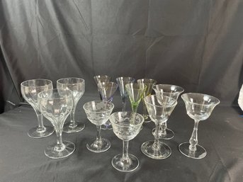 Lot Of 13 Cordial Glasses