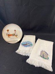Marblehead Plate, 2 Mhead Hand Towels