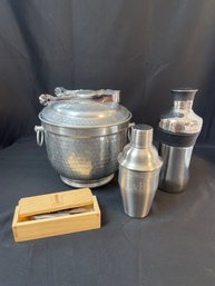 Ice Bucket, 2 Shakers, Wine Opener, Tongs