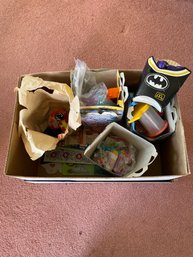 Box Of Mcdonald Toys & Happy Meal Bags   (DR)