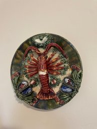 Majolica Lobster Plate   (Den)