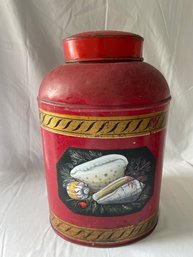 Antique Hand Painted Canister