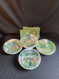 GIEN Paris Giverny  Plates, French Cloth Napkins