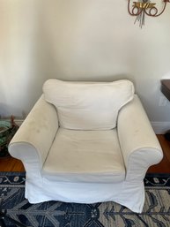 IKEA Slipcovered Arm Chair  (l)