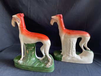 Pair Of Ceramic Dog & Fish Figurines  (k)