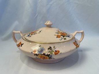 Pink Lidded Porcelain Serving Dish