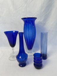 Cobalt Blue Vases, Wine Glass, Cup    (Mb)