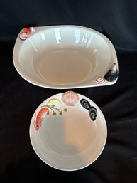 Decorative Bowls With Seafood Theme (O)