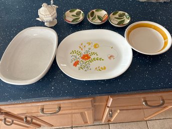 Platters, Bowls And Sugar Dish