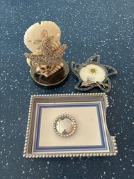 Mariposa Napkin Holder, Shell Decor, Deco Frame