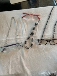 Reading Glasses And Wrap Bracelet/necklace