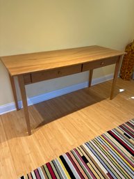 Maple Desk With 2 Drawers (o)