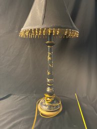 Black And Gold Painted Table Lamp (LR)