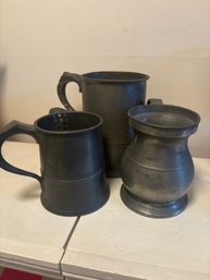 3 Metal Mugs