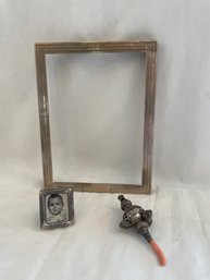 Sterling Frame, Etched Frame, Pendent