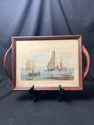 Decorative Tray, Merchant Ships (E)