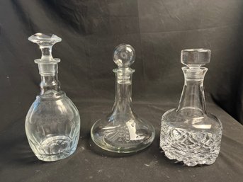 Crystal Decanter Set Of 3 - Series 3 (D)