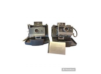 Lot Of 2 Vintage Polaroid Land Cameras