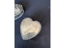 Two Sterling Silver Heart Trinket Boxes