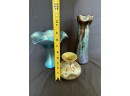 Three Tiffany Style Vases