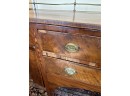 Antique Mahogany Hepplewhite Style Sideboard With Bellflower Inlay