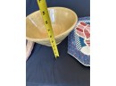Yellow Ware Bowl And 8 Placemats