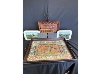 Tray And Trivets Lot
