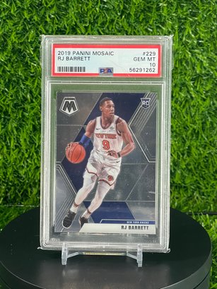 2019 PANINI MOSAIC RJ BARRETT Rookie PSA 10 Gem Mint #14240