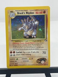 Pokemon Brock's Rhydon Holo