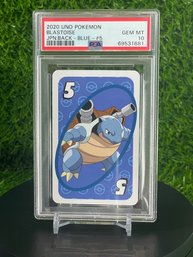 2020 UNO POKEMON BLASTOISE JPN.BACK - BLUE PSA 10 GEM MINT