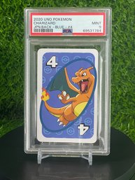 2020 UNO POKEMON CHARIZARD JPN.BACK - BLUE PSA 9