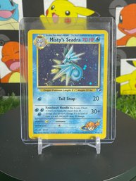 Pokemon Vintage 2000 Misty's Seadra Holo With Swirl