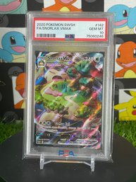 2020 POKEMON SWSH FA/SNORLAX VMAX PSA 10 GEM MINT