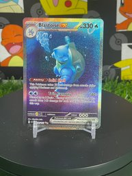 Pokemon 151 Blastoise Ex Illustration Holo