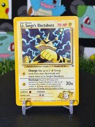 Pokemon Vintage Gym Heroes 2000 Lt. Surge's Electabuzz HOLO With Swirl