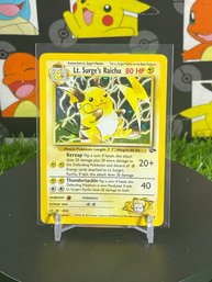 Pokemon Vintage 2000 Lt Surges Raichu Holo