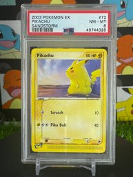 2003 POKEMON EX PIKACHU SANDSTORM Psa 8